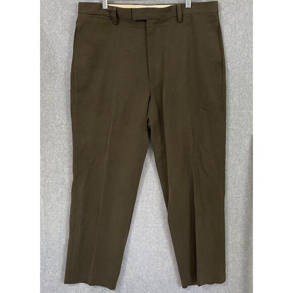 Banana Republic Men Pants Dark Brown 38x32 Flat Front Chino Dress - Picture 1 of 13